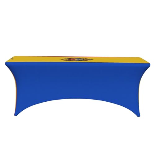 Nappe drapeau Moldavie fixe pour table 1,8 m facile à installer - 3