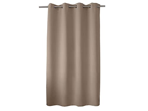 ED ENJOY HOME Rideau Occultant avec Œillets argentés, Panneau Rideau Court, Beige Naturel, 140x180cm, 100% Polyester, Tissu Certifié Oeko-TEX, Collection...