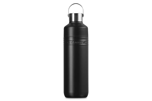 Image of Le Creuset Stainless Steel On The Go Water Bottle, 33 oz., Licorice