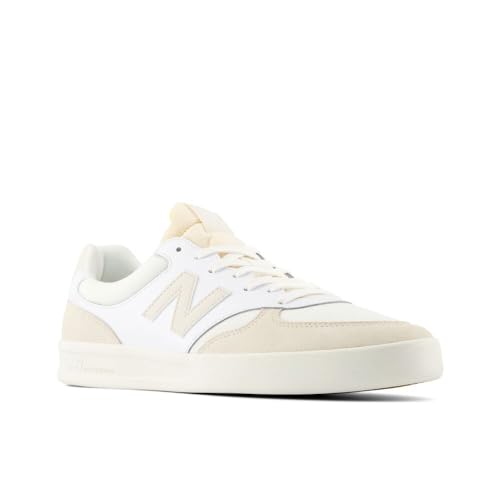 New Balance Men's 300 V3 Court Sneaker, White/Sea Salt/Linen, 9 Wide3