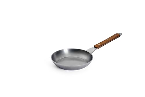 Woll Carbon Steel   Sartén (20 cm de diámetro, 5 cm de alto, acero al carbono, apta para inducción, resistente a cortes y arañazos, revestimiento antiadherente natural (pátina), sartén de hierro
