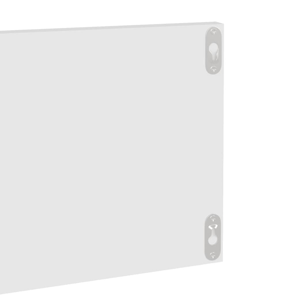 Juego de 2 estanterías de pared, 80 x 11,5 x 18 cm, material de madera, moderno diseño flotante, estantes robustos para pared en el salón, oficina o pasillo