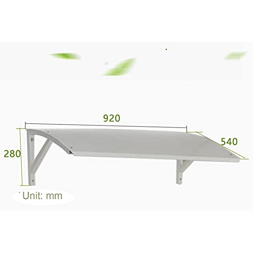 Air Conditioner Outdoor Unit Cover, Water/Windproof AC Unit Cover, Outdoor Canopy Awnings for Rain, Snow and UV Protection Anti-Rust Metal Panel (Color : White, Size : 92x54x28cm)