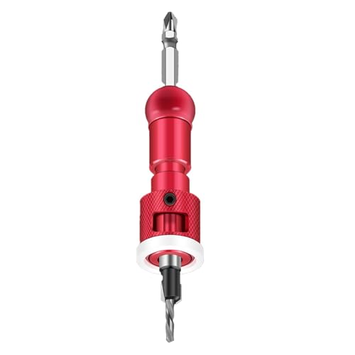 Zuasdvnk Puntas de encimera para carpintería, puntas de encimera para metal, mecha de encimera, herramientas de carpintería, central, taladros de fresa ajustables, separador con escalera y