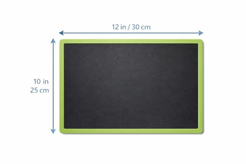 Image of YAJNAS Double Sided Blackboard Slate Chalkboard Slate | Pre-Writing Toys for Kids, 12x10 Inch (30x25 cm), Learning Board with Colourful Frame, Educational Writing and Drawing Tool for Kids