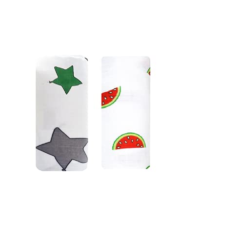 Image of swaddle wrapper 100% Pure Cotton Muslin Baby Swaddle Blanket, Swaddle for Newborn Baby Super Soft Premium Cotton Receiving Wrapper Cloth, Stroller Cover-Pack of 2 with Size 120X100 CM - Kids Mania