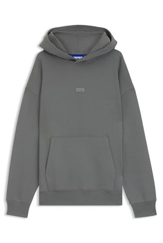 HUGO Mens Nazardo Cotton-terry loose-fit hoodie with logo details