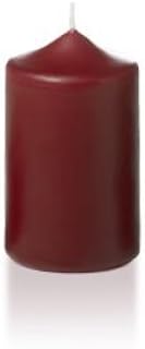 yummi 2.25" x 3" Burgundy Slim Round Pillar Candles - 4 per Pack
