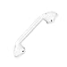 WENKO Wandgriff Secura 42 cm lang, Sauggriff mit Ampelfunktion, sicherer Halt in Dusche, Badewanne und Toilette, stabiler Haltegriff mit Saugnäpfen zum Ansaugen, Kunststoff, 42 x 11,5 x 8,5 cm, Weiß
