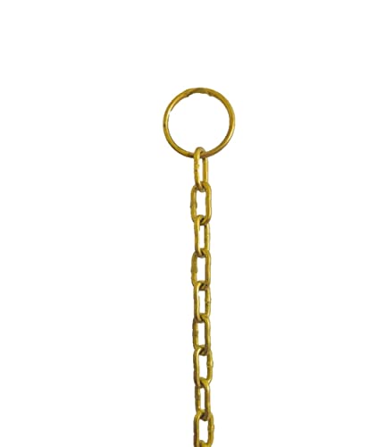 UAPAN Iron Chain with Brass Finish for Hanging Bell Diya with hoo...