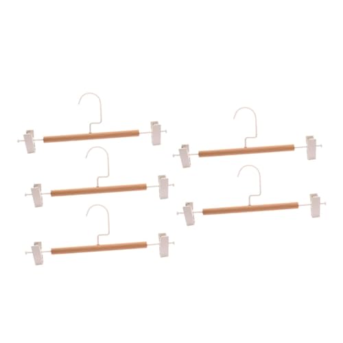 TIDTALEO Cedar Pants Hangers 5pcs Wooden Trouser Rack Sturdy Hooks Household Clothing Hanger