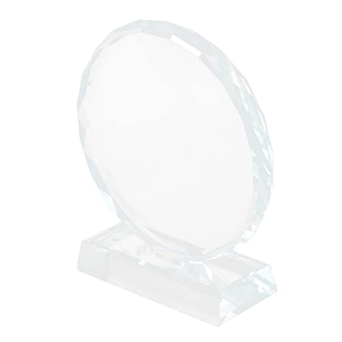 Unomor Trofeo De Cristal Transparente Premio Redondo Suministros De Premio Adorno De Escritorio Para Estantería De Mesa De Oficina En Casa Cover