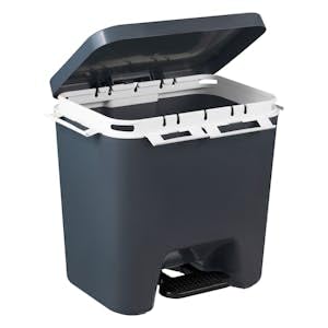 Genérico Cubo de basura reciclaje 50L o 30L + 10L + 10L Bosque Verde 44.5 x 44.5 x 37 cm para separar 1 ud. Pack 2