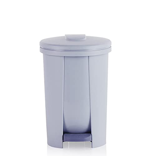 Poubelle à pied beige de 8 l avec couvercle pour cuisine