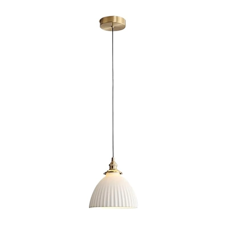 Luminaire suspendu créativité céramique et cuivre pour salon chic