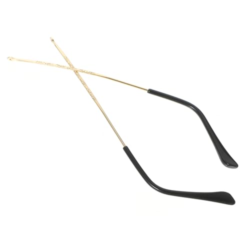 BUTIFULSIC 1 Pair Eyeglasses Arm Eyeglass Temple Arms Glasses Arms Legs Sunglasses Arm Legs Eyeglass End Tips Glasses Arm Replacement Eyewear Frame Temple Sunglasses Arm Frame Metal Golden