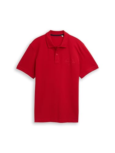 Tom Tailor Herren 1045898 Poloshirt, 12830 - Samba Red, S EU – Ansicht 2