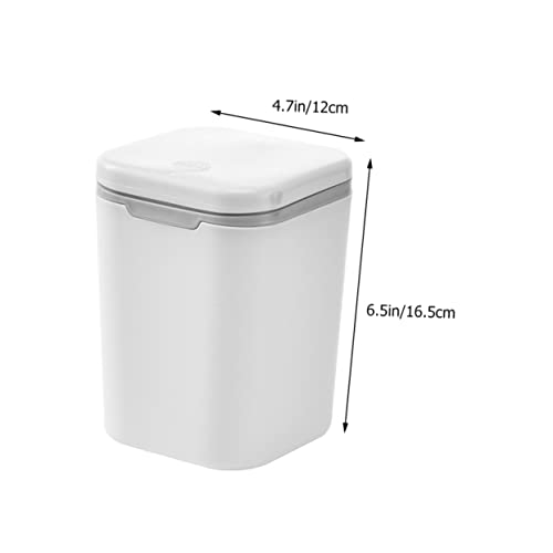 Caneca de basura mini rectangular blanca SOLUSTRE miniatura 2