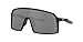 Oakley Mens OO9406 Sutro Rectangular Sunglasses, Polished Black/Prizm Black, 37 mm