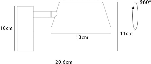 Aplique de pared interior de diseño moderno en hierro con foco de 9W 3