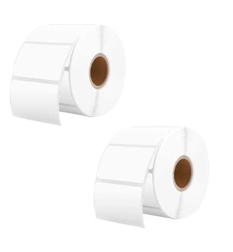 Image of True-Ally 2Pcs 38x25 Direct Thermal Barcode Label - 1.5 x 1 inch - 38mm x 25mm - 1 Ups - 1000 Labels /Roll - White Self Adhesive Sticker for Printing Barcoding (2 Rolls Per Pack (2000 Labels))