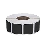 Roll of 1000 7/8' Square Target Pasters (Black, 1000 Pasters)