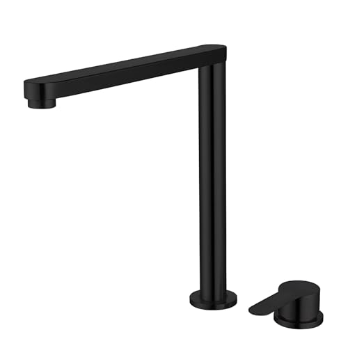 Mitigeur pliable noir pour évier sous fenêtre de cuisine et van
