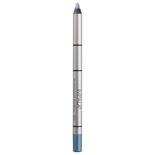 IMPALA | Lápiz de Ojos Waterproof Cremoso Color Azul Claro 305 | Contorno Definido o Efecto Ahumado | Textura Densa y Cremosa Fácil de Aplicar | Color Brillante, Duradero y Resistente al Agua