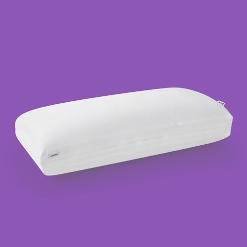 Purple TwinCloud Pillow – King Size, Adjustable Soft or Firm Support, Reversible Cotton Cover, Perfect for Side Sleepers