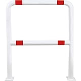 K.57 Schutzbügel mit Knieholm,500mm,z.Aufdübeln,rot/weiß,Stahl,Ø76mm,1000x1150mm