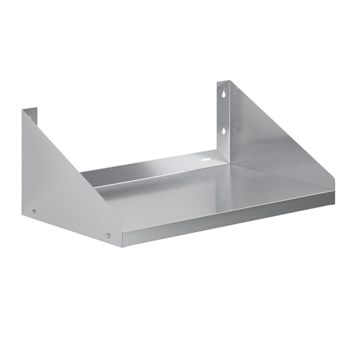 Image of AmGood Stainless Steel Wall Shelf with Side Guards (30 inch Long x 18 inch Deep)
