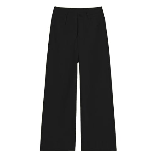 Pantalones de algodón sofisticados con diseño fluido de gran tamaño elegante 5