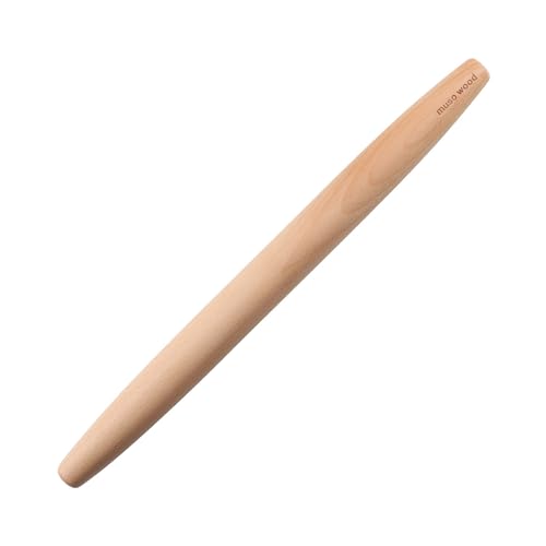 Muso Wood Nudelholz holz Französisches Teigroller zum Backen - Nudelholz Rolling Pin für Fondant...