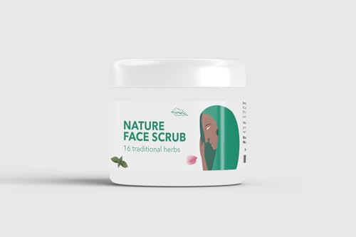 Natural-Face-Scrub--Exfoliating-Blend-with-16-Traditional-Herbs-for-Radiant-Smooth-Skin-Deep-Cleansing-Skincare-Gift-for-Women-Clean-Face-Natural-Glow