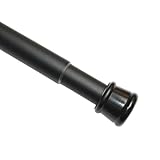 GARDINIA Spannstange, Metall-Stange, Ausdehnbar, Gardinenstange ohne Bohren und Schrauben, Ø 23/26 mm, Länge 60-100 cm, Schwarz-matt