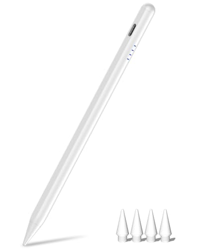 DOGAIN Stift für Apple iPad 2018-2025, 2X Schnellladung, Neigungssensitivität und Palm Rejection Stylus Pencil kompatibel mit iPad 11(A16)/10/9/8/7/6, i-Pad Pro M4/12.9'/11', Air M3/M2/5/4/3, Mini 6/5