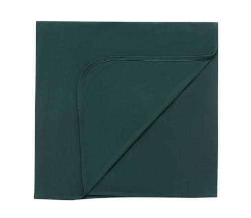 Image of Newborn Baby Swaddle Blanket Set with Baby Knotted Gown, Mittens, Hat - Bamboo Viscose Receiving Blanket Bundle (Army Green)