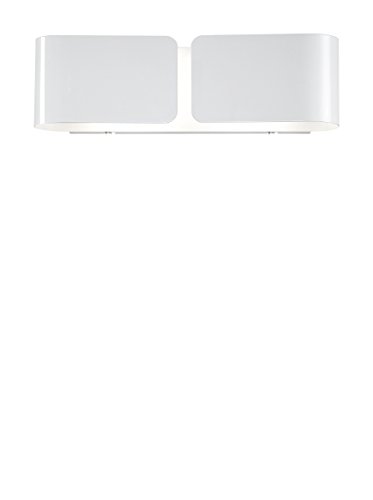 Ideal Lux Clip AP2 Lampada, Small, Bianco