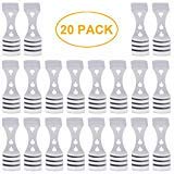 20 Pack Metal Candle Wick Centering Devices Stainless Steel Candle Core Holder for Candle DIY Making (Wick Centering Device, Silver)