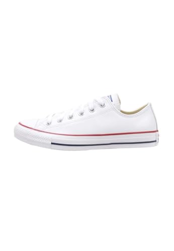Converse Unisex Chuck Taylor All Star Leather OX, White, 7