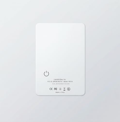 Image of LandAirSea PB714 - Ultra-Slim Apple Find My Wallet Tracker with Secure Adhesive, No Monthly Fee Bluetooth Item Locator for Wallets, Passports & Luggage