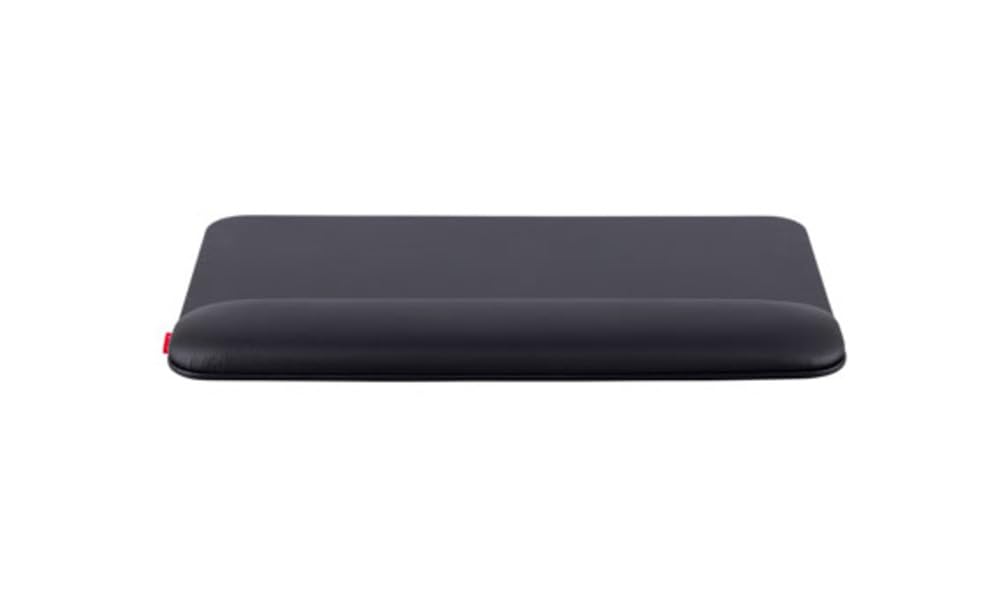 Ergonomische Handgelenkauflage für Tastaturen, schwarz, 495 x 270 x 25 mm | ErgoPols Classic Modell, ergonomisch, für Tastaturen, für Büro/Zuhause, hochwertiges Leder, pflegeleicht