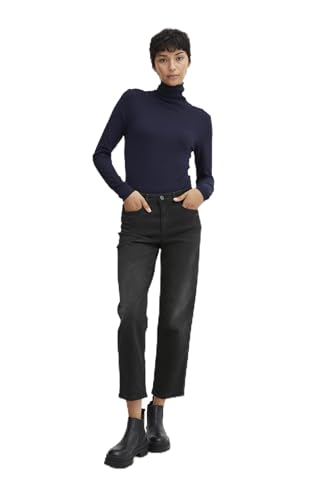 Jeans pour femme ICHI IHTWIGGY coupe droite noir en coton confortable