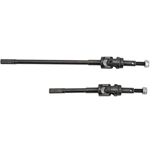 2Pcs Metal Steel Front Axle Universal Drive Shaft Upgrade Part, RC Crawler Car Hardened Steel Front, for SCX6 AR90 1/6 RC Car Enhanced Carrying Capacity and Efficient Powertrain