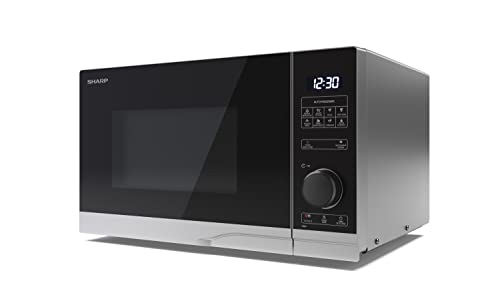 SHARP YC-PS254AU-S 25 Litre 900W Digital Microwave, 10 power levels, ECO Mode, defrost function, LED cavity light - Silver