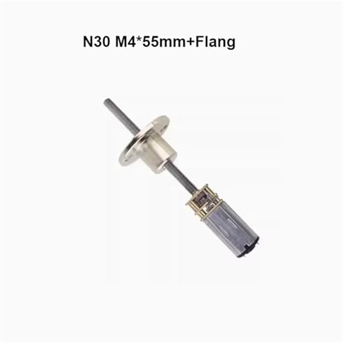 Moteur N30 DC 6V avec axe fileté M4 de 100mm, robustesse et ajustement micrométrique