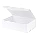 White Hard Gift Box with Magnetic Closure Lid 14" X 9" X 4" 1 Pack Gift Boxes with White Glossy Finish (1 Pack)