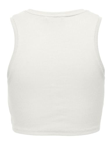 ONLY Damen Onlvilma S/L Cropped Tank Top JRS Noos, Cloud Dancer, XL – Ansicht 3