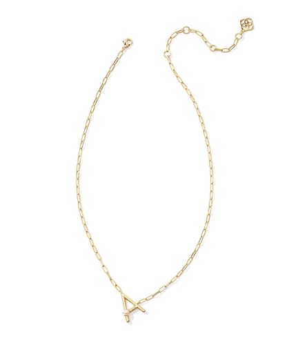 Kendra Scott Womens Pearl Letter A Short Pendant Necklace Gold White Pearl One Size
