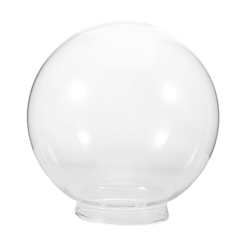 CLISPEED Pantalla de Lámpara de Globo de Cristal Transparente de 150 Mm Abertura Reversa para Repuesto, Pantalla Redonda de Vidrio para Iluminación Doméstica y Decoración Interior